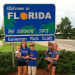 Arriving in Florida after a great summer - Haley, Marcella, Jack, James and Ty